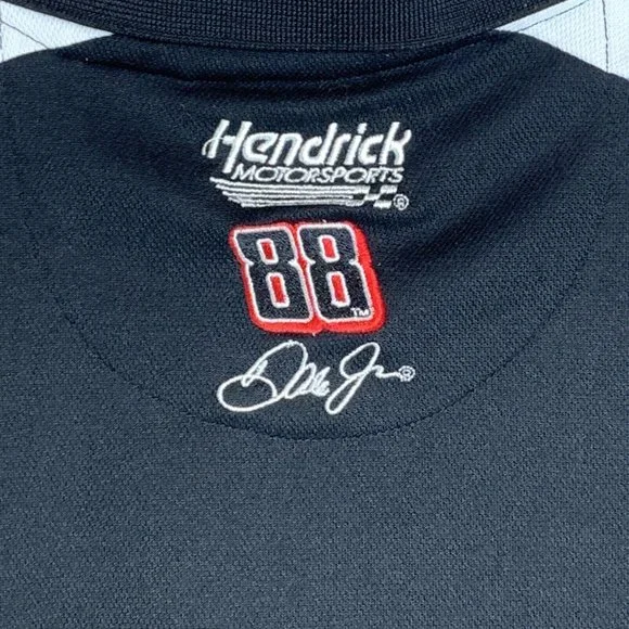 Dale Earnhardt Jr. #88 NASCAR Chase Authentics Polo Shirt - Black/ Red - Size MD - Picture 8 of 10